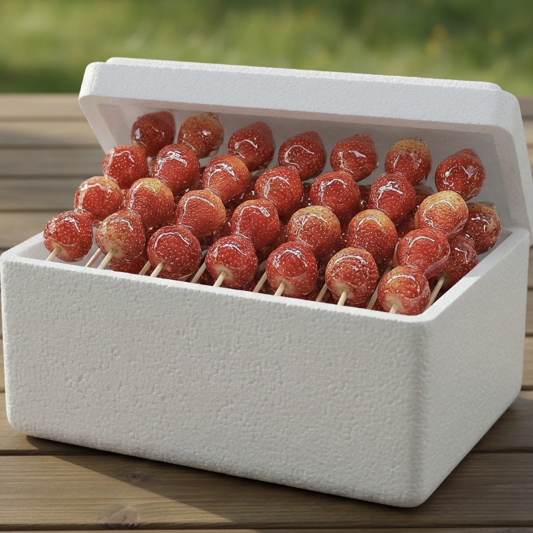 いちご飴（ケースに入っている）