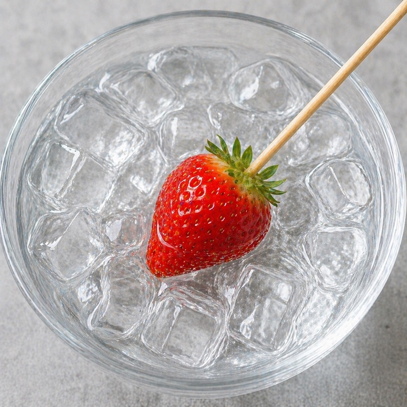 いちご飴の作り方-6 冷やして一気に固める