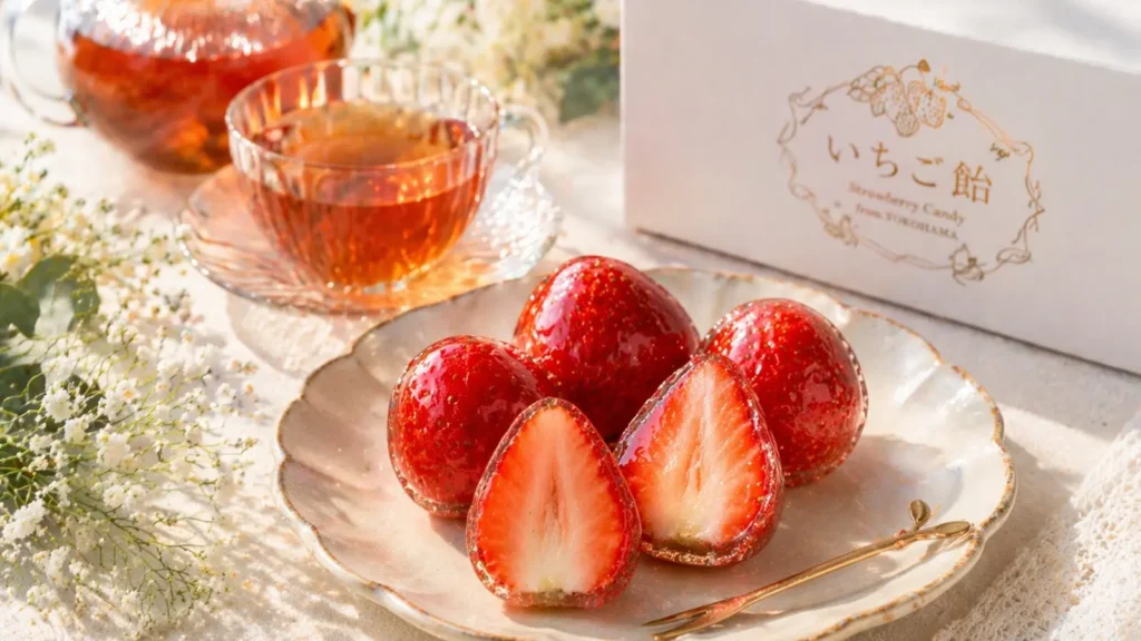 ティータイムとともに楽しむいちご飴