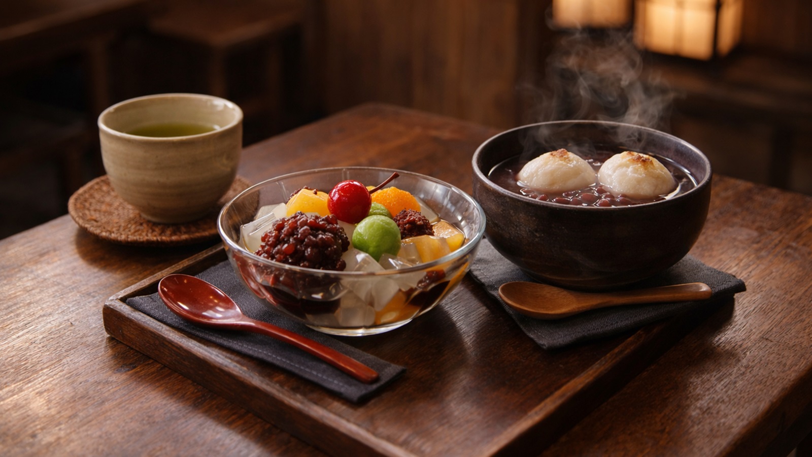 あんみつとぜんざい　アイキャッチ