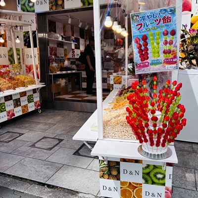 D&N浅草店 いちご飴 蝋見本